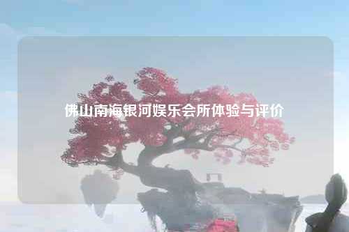 佛山南海银河娱乐会所体验与评价
